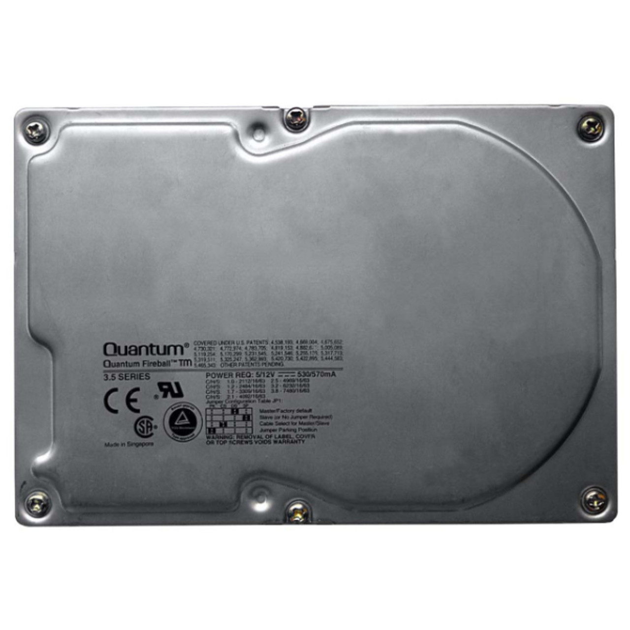 TM21A462 | Quantum | Fireball TM 2.1GB 4500RPM IDE ATA 128KB Cache 3.5-inch Hard Drive