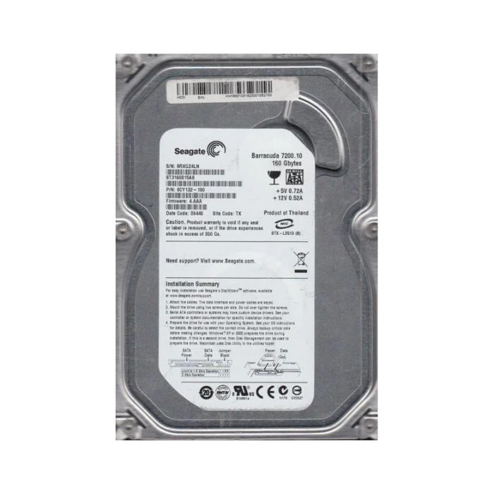 9CY132-190 | Seagate | 160GB 7200RPM SATA 3GB/s 3.5-inch Hard Drive