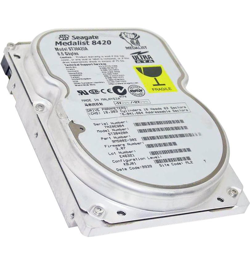 ST38420A | Seagate | Medalist 8420 8.6GB 5400RPM ATA-33 512KB Cache 3.5-inch Hard Drive