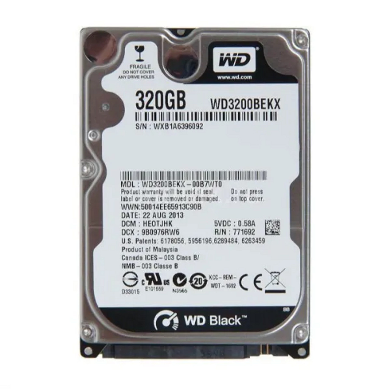 WD3200BEKX-60B7WT0 | Western Digital | Black 320GB 7200RPM SATA 6GB/s 16MB Cache 2.5-inch Hard Drive