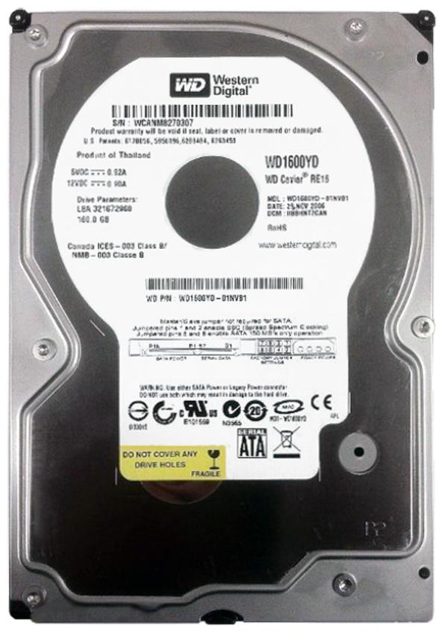 WD1600YD | Western Digital | Caviar 160GB 7200RPM 7-Pin SATA 16MB Cache 3.5-inch Hard Drive