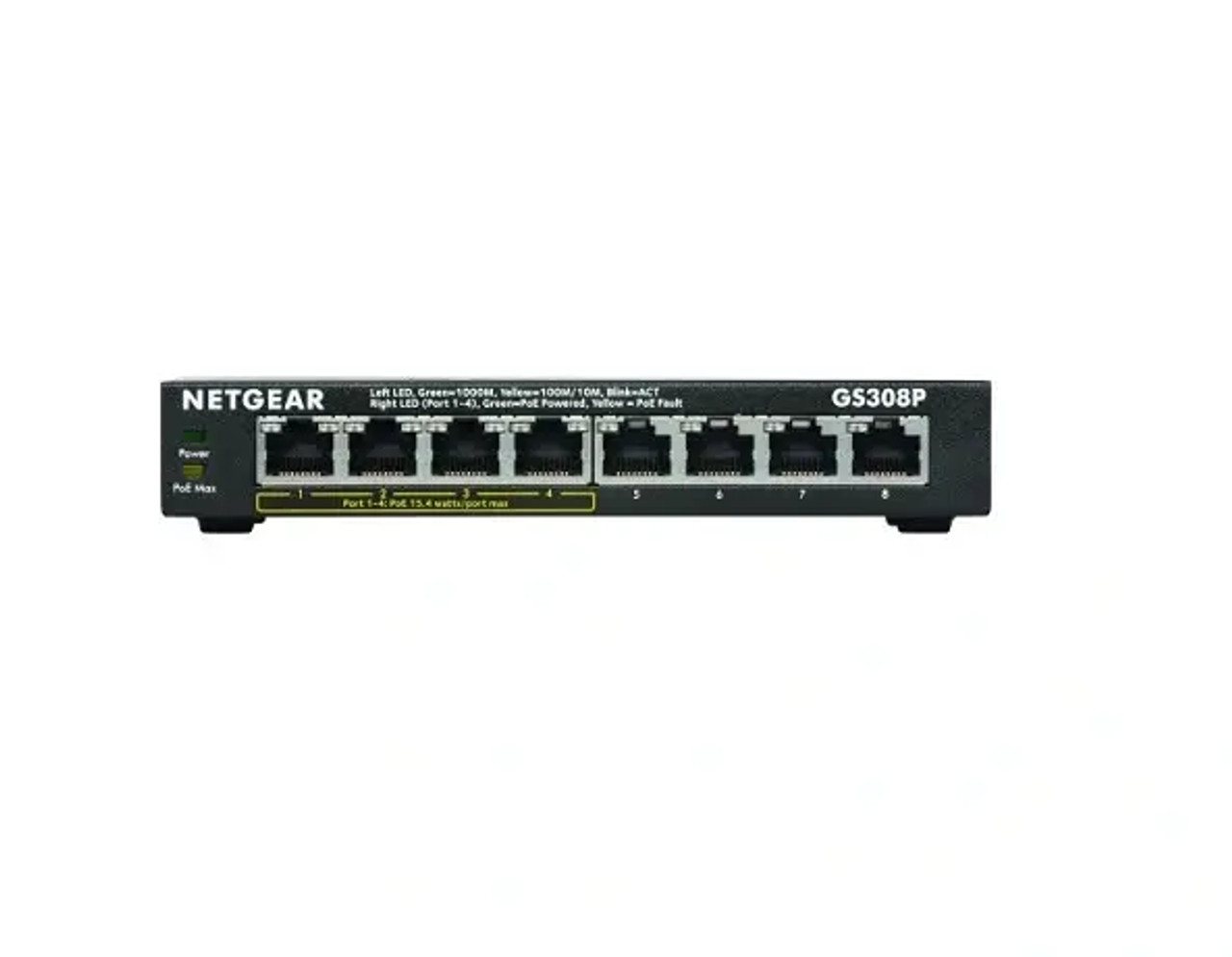 GS308P-100NAS | Netgear | 8-Port 10/100/1000 (PoE) Unmanaged Gigabit Ethernet Switch