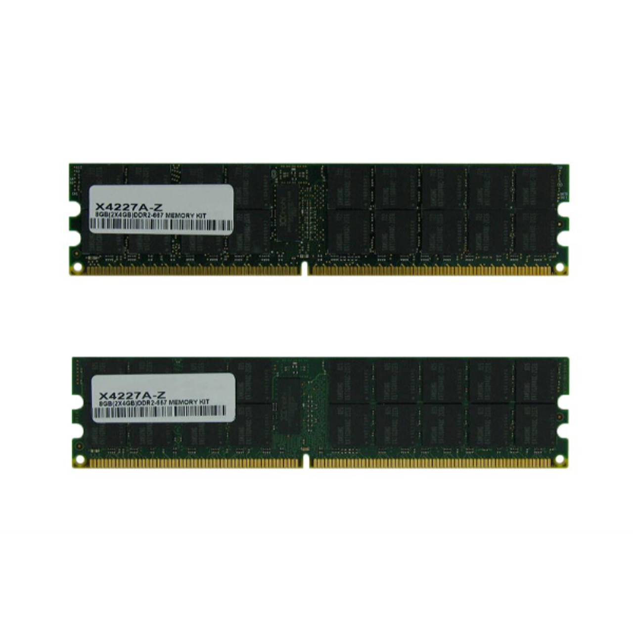 X4227A-Z | Sun | 8GB Kit (4GB x 2) DDR2-667MHz PC2-5300 ECC Registered CL5 240-Pin DIMM Dual Rank Memory