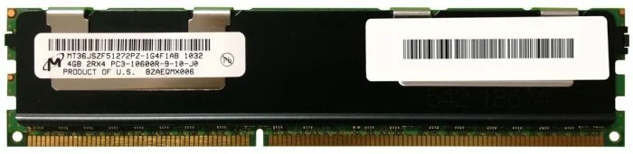 MT36JSZF51272PZ-1G4F1AB | Micron Technology | Micron 4GB DDR3-1333MHz PC3-10600 ECC Registered CL9 240-Pin DIMM 1.35V Low Voltage Dual Rank Memory Module