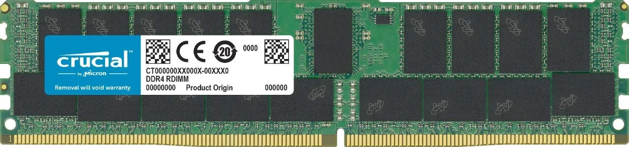 CT32G4RFD4293 | Crucial Technology | Crucial 32GB DDR4-2933MHz PC4-23400 ECC Registered CL21 288-Pin DIMM Memory Module