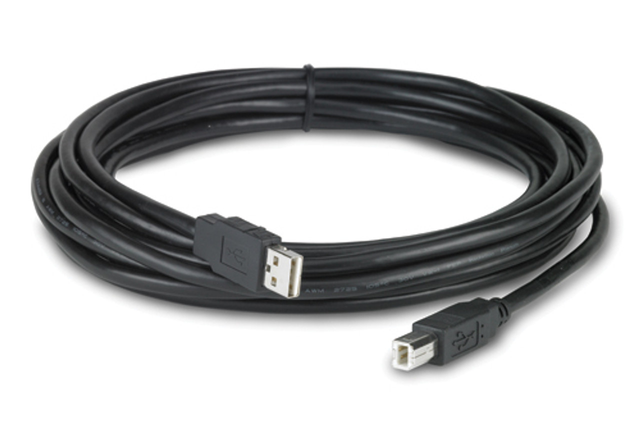 NBAC0214P | APC | NetBotz USB Latching Cable, Plenum, 5m USB cable 196.9" (5 m) USB A USB B Black
