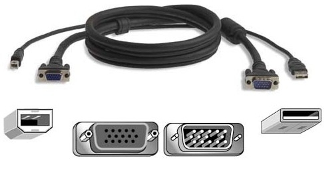 F3X1962B15 | Belkin | Cable Kit KVM OmniView USB Serie Pro Plus KVM cable 180" (4.57 m) Black F3X1962B15 | Belkin | Cable Kit KVM OmniView USB Serie Pro Plus KVM cable 180" (4.57 m) Black
