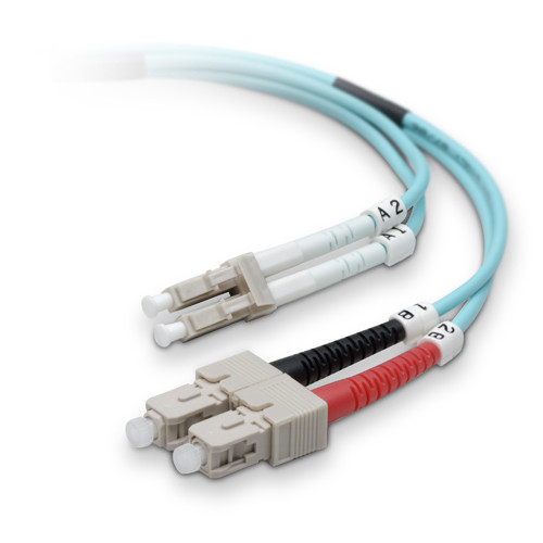 F2F402L7-30M-G | Belkin | Fiber Patch Cable 10 Gig Aqua 50/125 LC/SC 30 m fiber optic cable 1181.1" (30 m) Blue