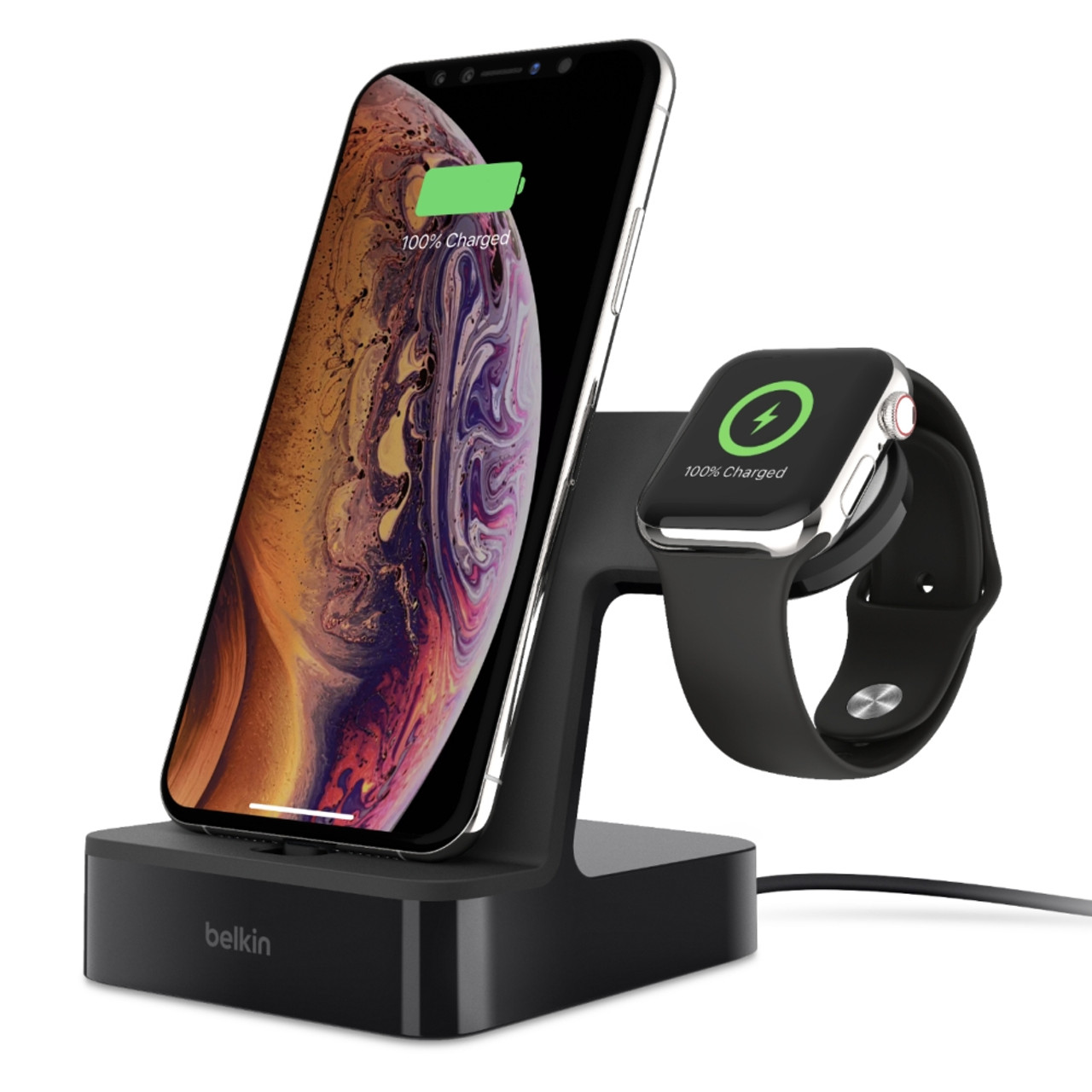 F8J237TTBLK | Belkin | PowerHouse mobile device dock station Smartwatch/Smartphone Black