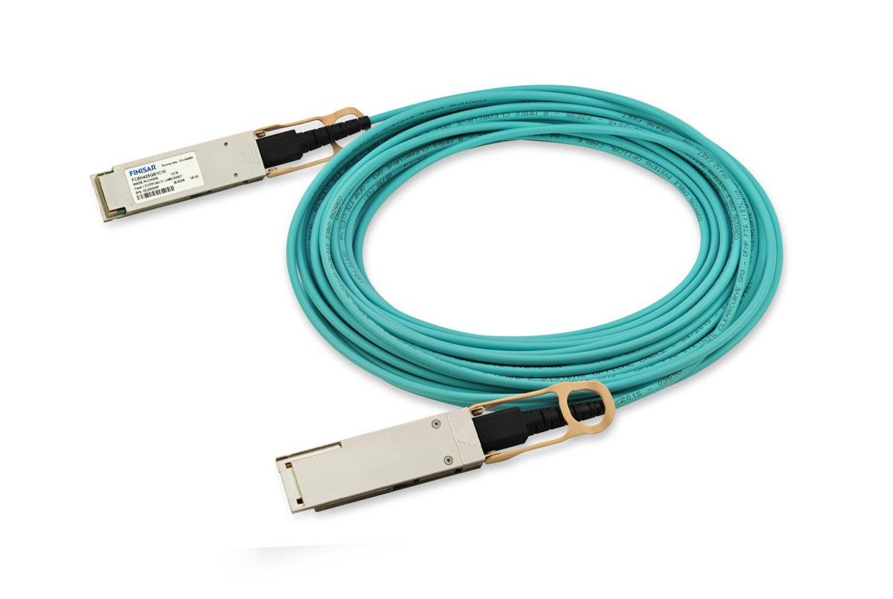 FCBN425QE1C15 | Finisar | 100G Quadwire InfiniBand cable 590.6" (15 m) QSFP28 Turquoise