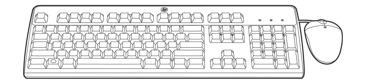 631341-B21 | Hewlett Packard Enterprise | keyboard USB QWERTY English Mouse included Black