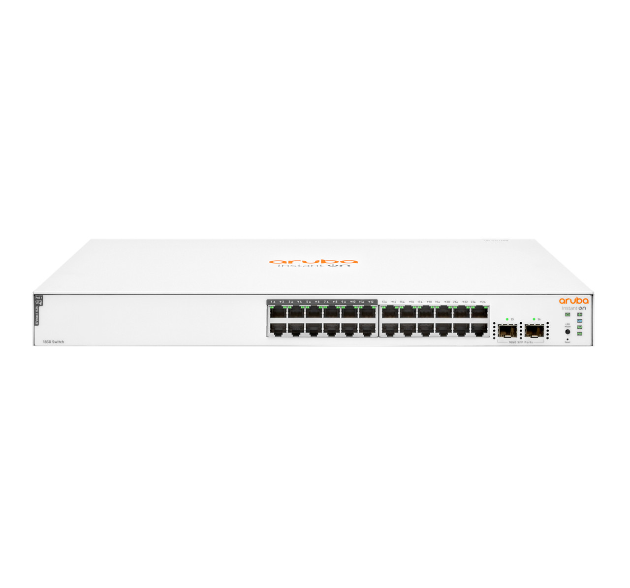 JL813A | Hewlett Packard Enterprise | Aruba Instant On 1830 24G 12p Class4 PoE 2SFP 195W Managed L2 Gigabit Ethernet (10/100/1000) Power over Ethernet (PoE) 1U