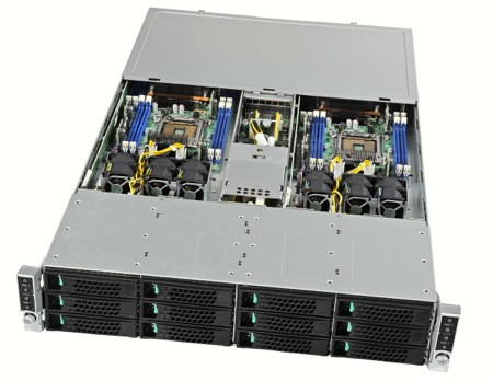 H2312LPFJR | Intel | server barebone LGA 1356 (Socket B2) Rack (2U) Black,Metallic