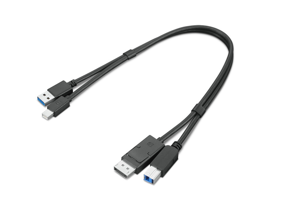 4X91D11453 | Lenovo | USB cable 16.9" (0.43 m) USB 3.2 Gen 1 (3.1 Gen 1) USB A USB B Black