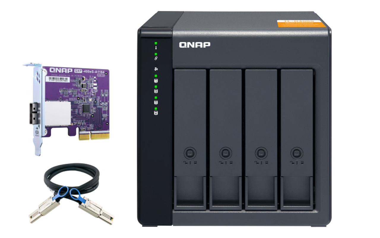 TL-D400S-US | QNAP | TL-D400S HDD/SSD enclosure Black 2.5/3.5" TL-D400S-US | QNAP | TL-D400S HDD/SSD enclosure Black 2.5/3.5"
