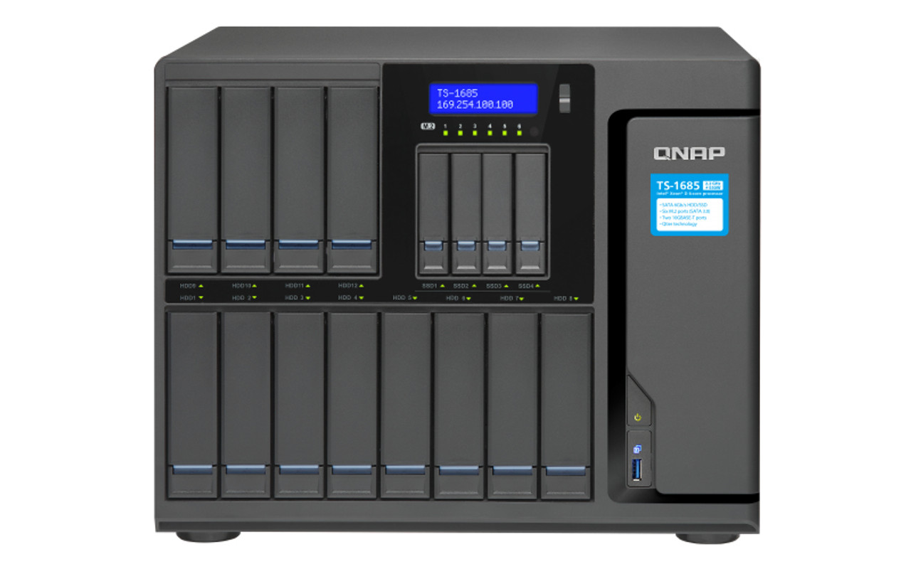 TS-1685-D1521-8G-US | QNAP | TS-1685 NAS Desktop Ethernet LAN Black D-1521
