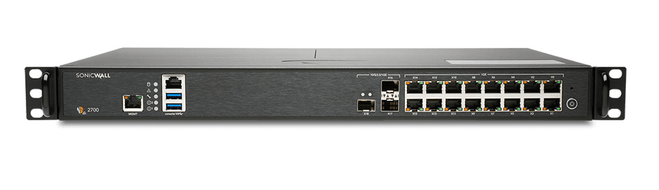 02-SSC-4324 | SonicWall | NSA 2700 hardware firewall 1U 5500 Mbit/s 02-SSC-4324 | SonicWall | NSA 2700 hardware firewall 1U 5500 Mbit/s