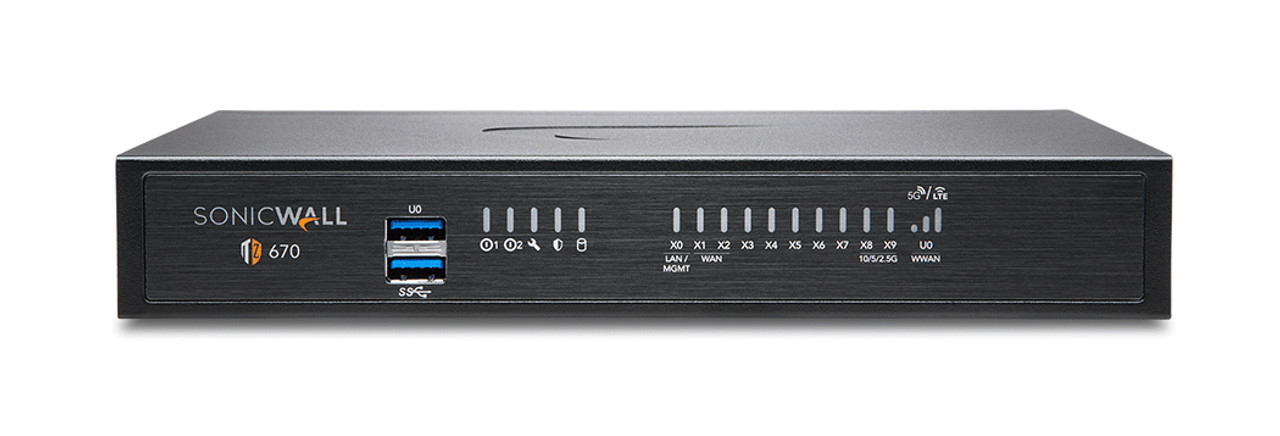 02-SSC-2837 | SonicWall | TZ670 hardware firewall Desktop 5000 Mbit/s