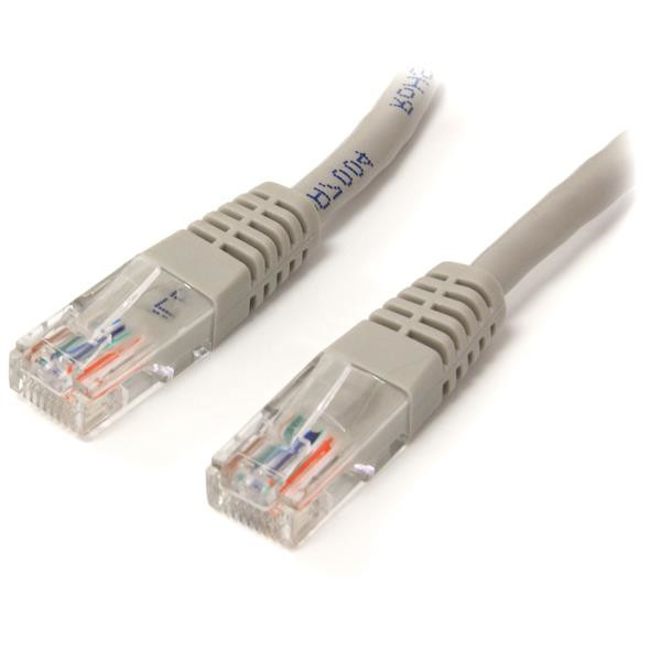 M45PATCH100G | StarTech.com | 100 ft Gray Molded Category 5e (350 MHz) UTP Patch Cable networking cable 1200" (30.5 m)