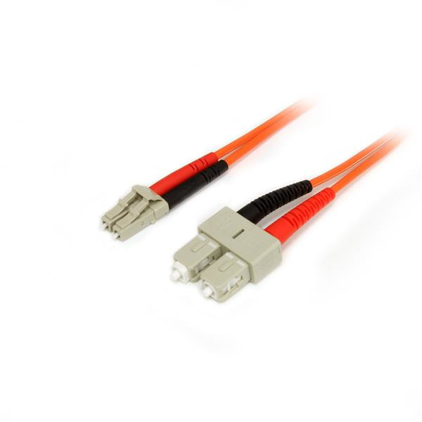 50FIBLCSC1 | StarTech.com | fiber optic cable 39.4" (1 m) LC SC OM2 Orange