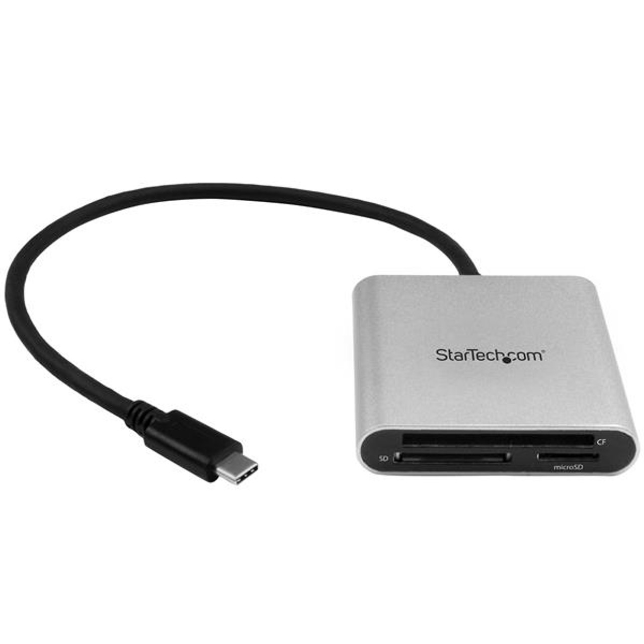 FCREADU3C | StarTech.com | card reader USB 3.2 Gen 1 (3.1 Gen 1) Type-C Black, Silver
