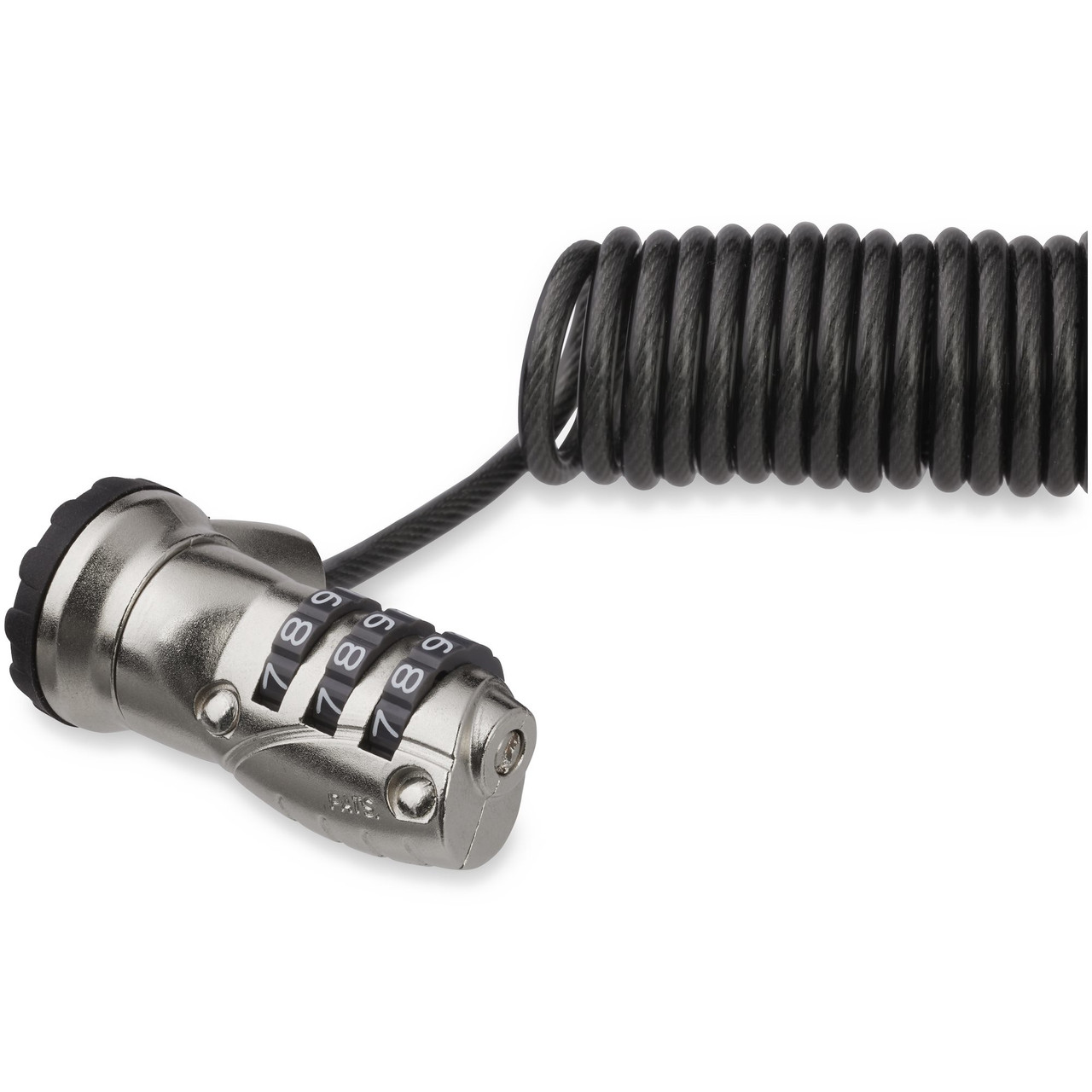 LTLOCK3DCOIL | StarTech.com | cable lock Black, Stainless steel 70.9" (1.8 m)