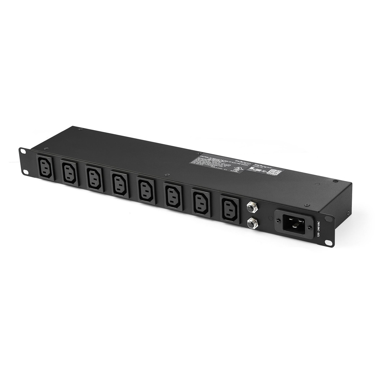 PDU08C13H | StarTech.com | power distribution unit (PDU) 8 AC outlet(s) 1U Black