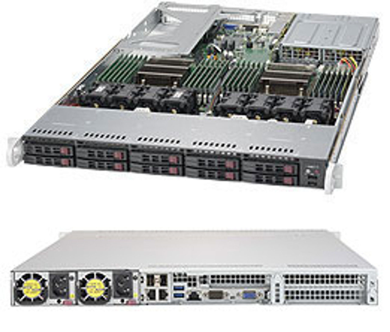 SYS-1028U-E1CRTP+ | Supermicro | 1028U-E1CRTP+ Intel® C612 LGA 2011 (Socket R) Rack (1U) Gray