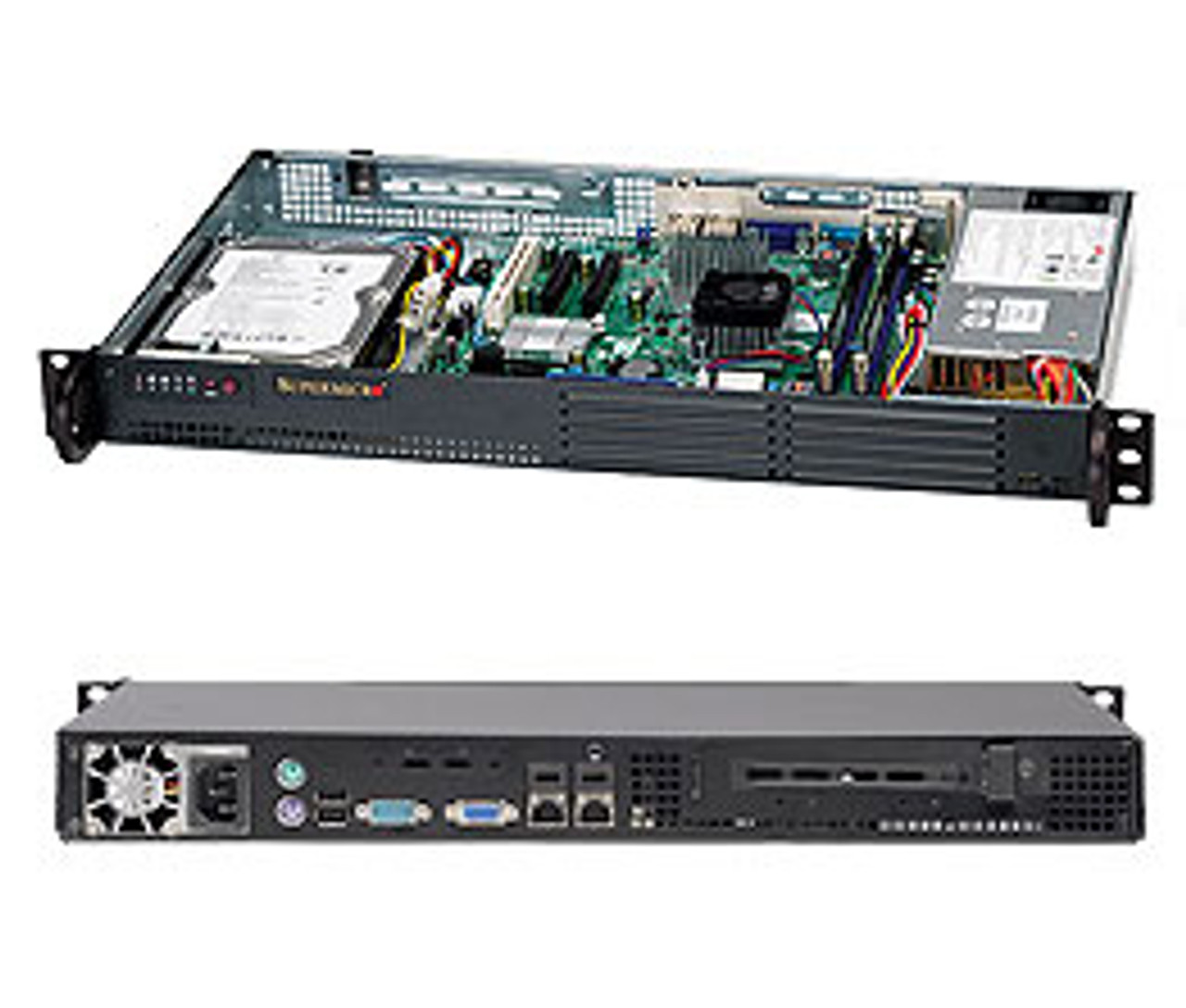 CSE-502L-200B | Supermicro | server barebone Rack (1U) Black
