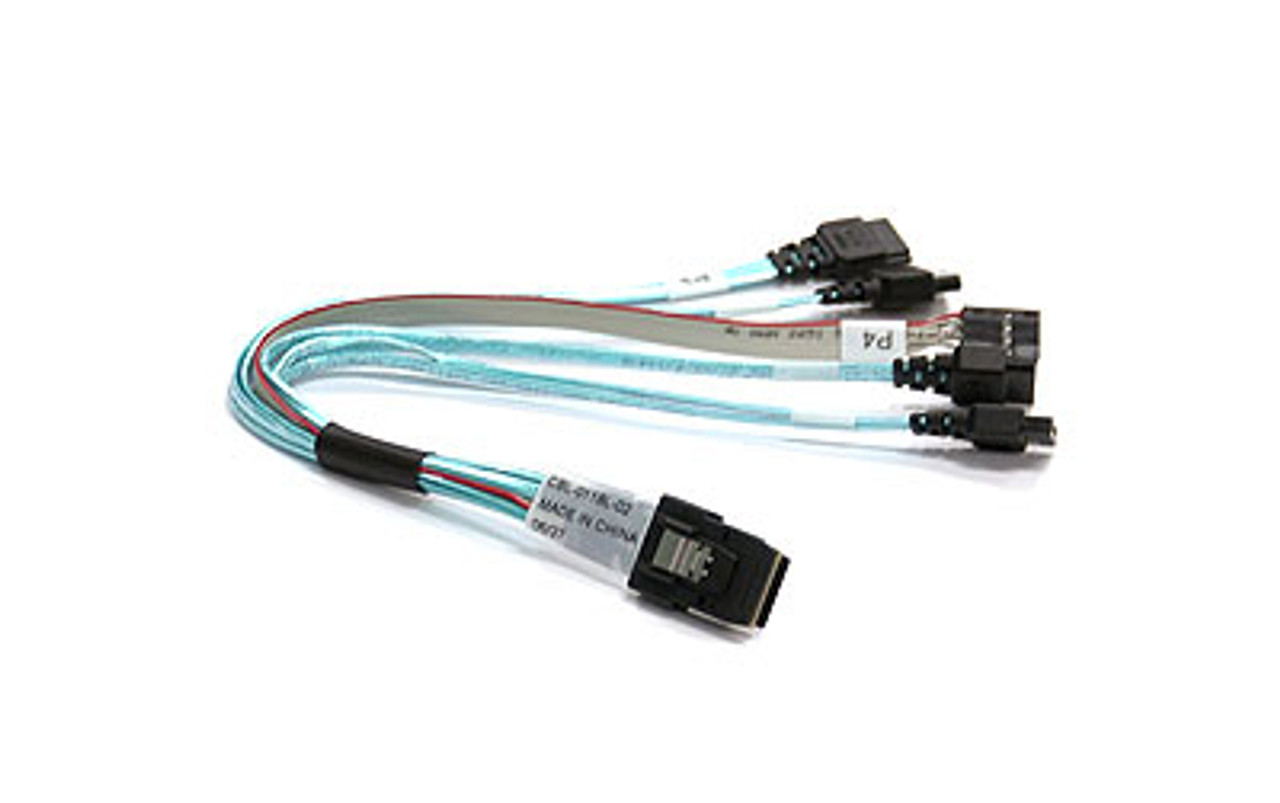 CBL-0118L-02 | Supermicro | IPASS -> 4 , 23-cm SATA cable 9.06" (0.23 m) Blue