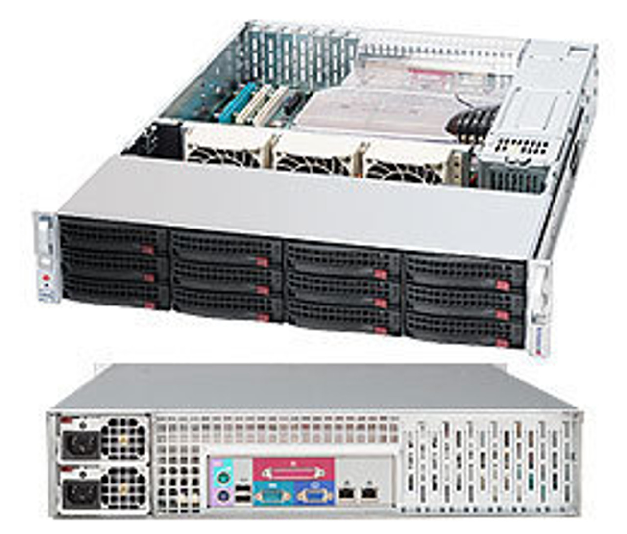 CSE-826TQ-R500LPB | Supermicro | SuperChassis 826TQ-R500LPB Rack Black, Silver 500 W