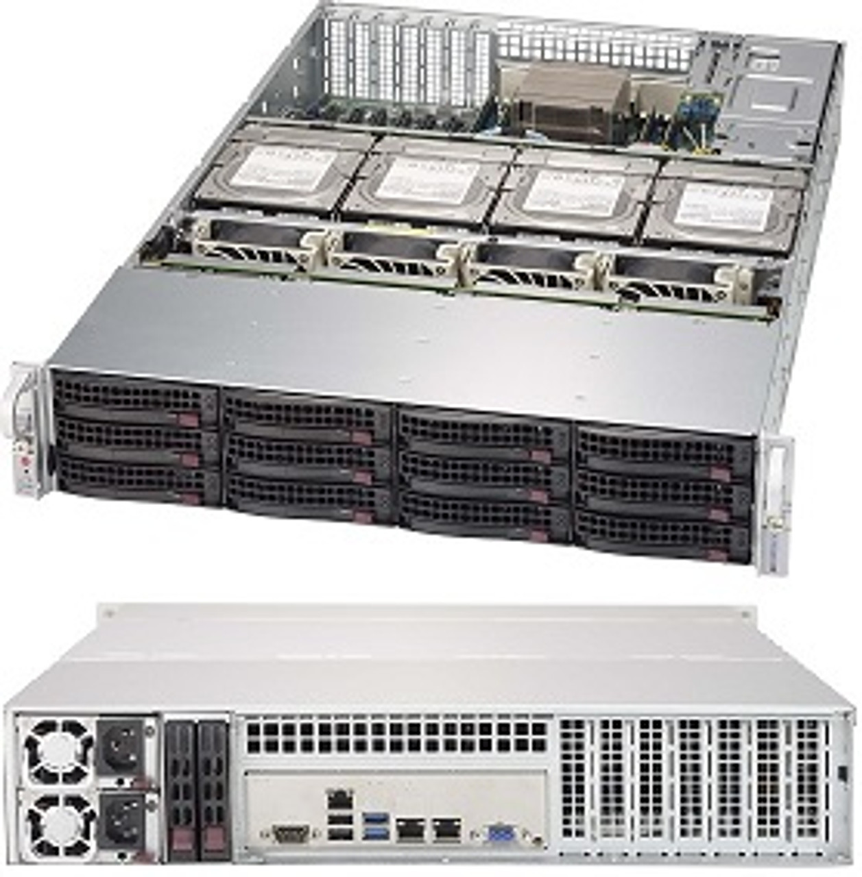 CSE-829HE1C4-R1K02LPB | Supermicro | SuperChassis 829HE1C4-R1K02LPB Rack Black 1000 W