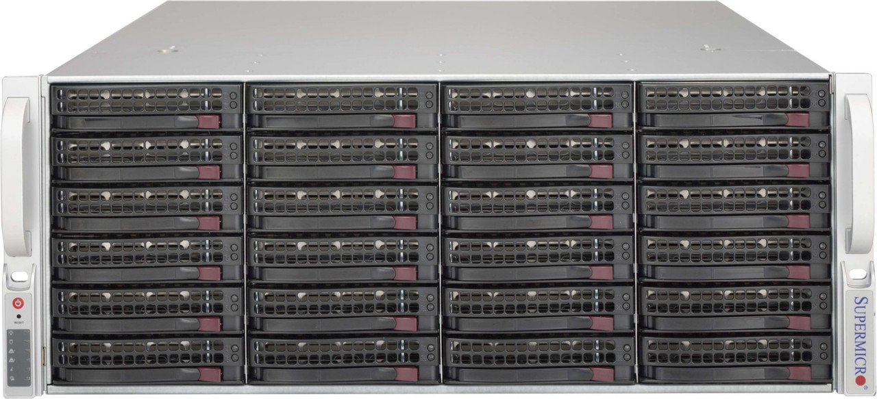 CSE-846BE1C-R1K28B | Supermicro | SuperChassis SC846BE1C-R1K28B disk array Rack (4U) Black, Stainless steel
