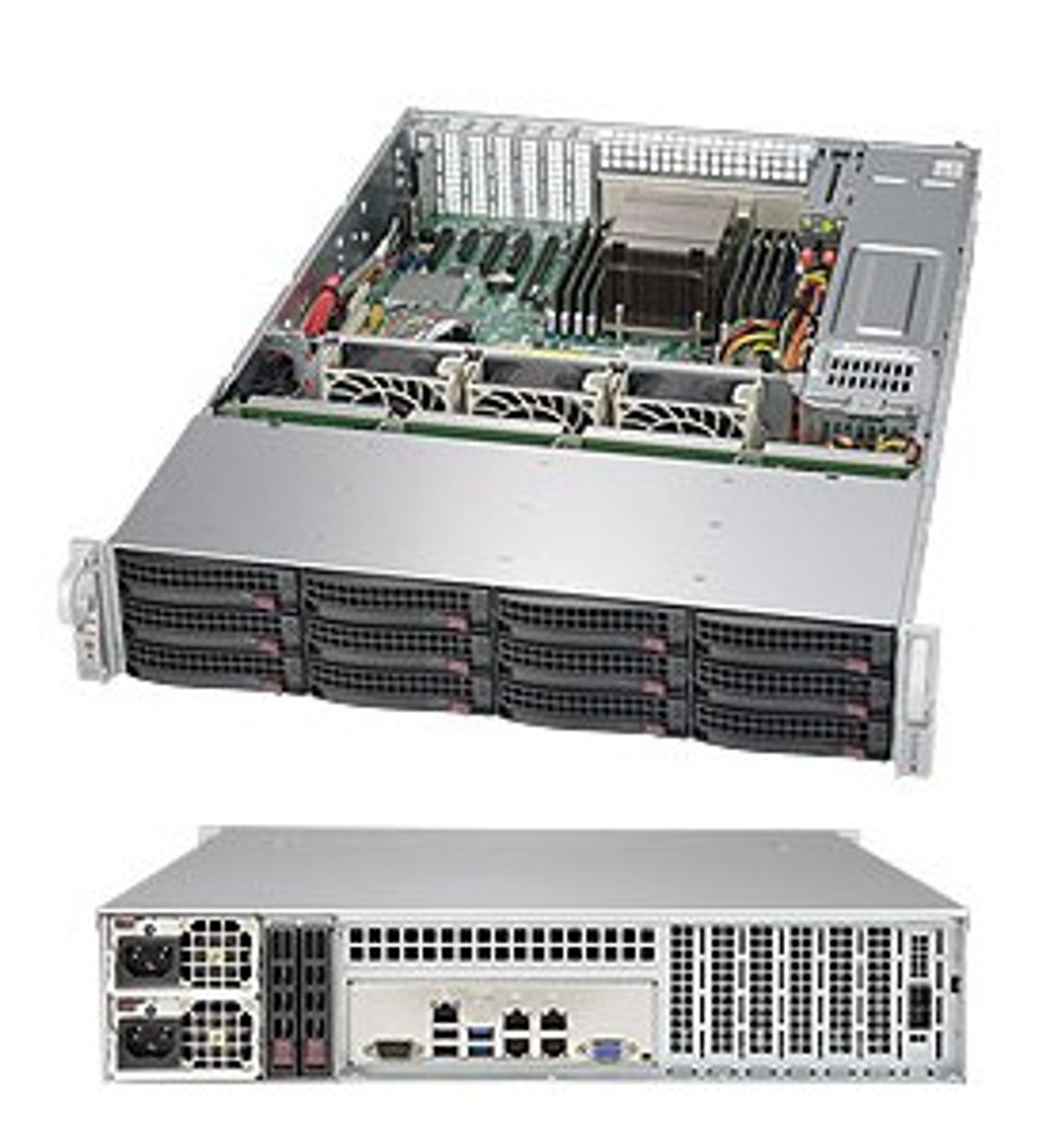 SSG-5028R-E1CR12L | Supermicro | SuperServer 5028R-E1CR12L Intel® C612 LGA 2011 (Socket R) Rack (2U) Black