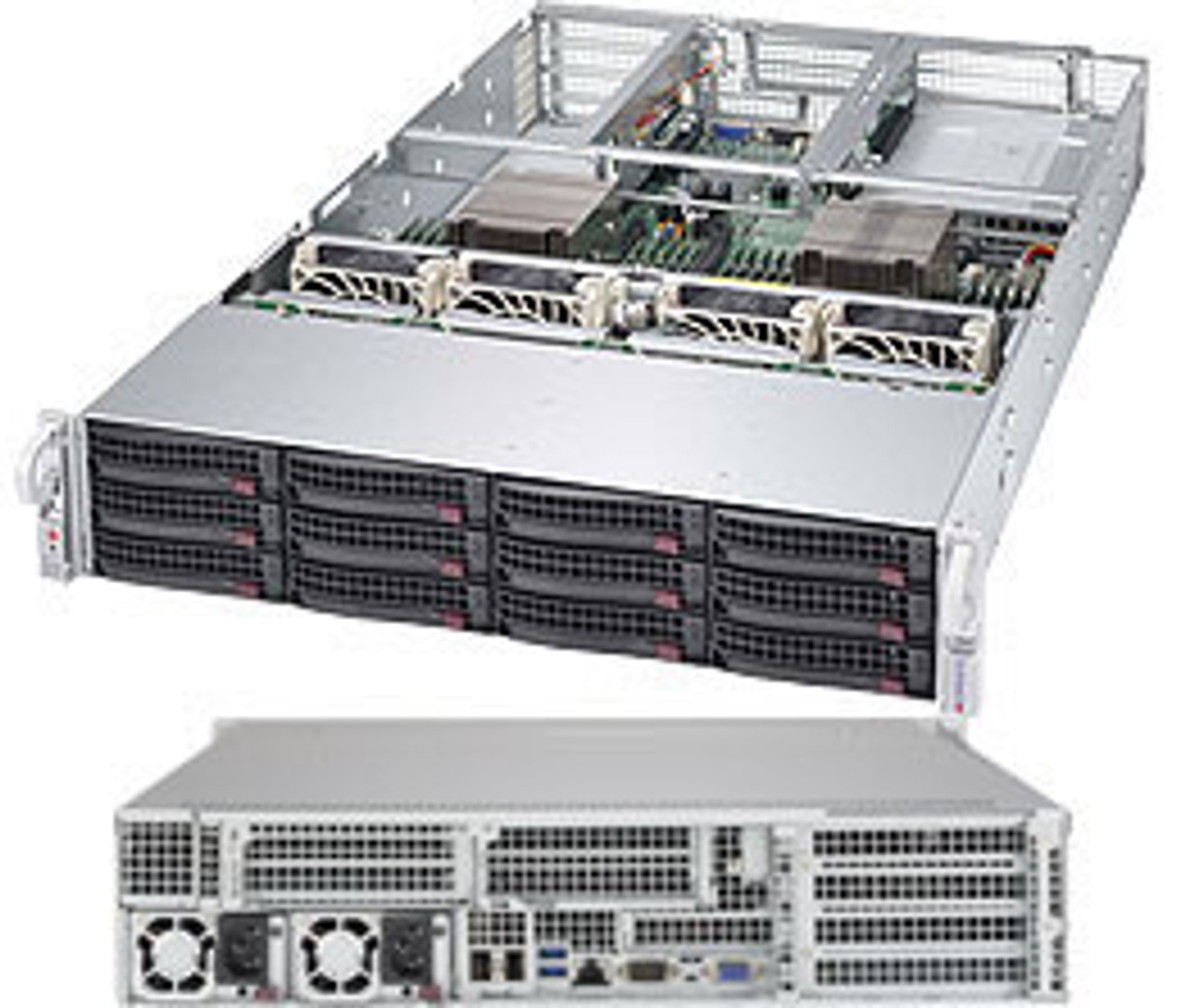 SYS-6028U-TRTP+ | Supermicro | SuperServer 6028U-TRTP+ Intel® C612 LGA 2011-v3 Rack (2U) Black
