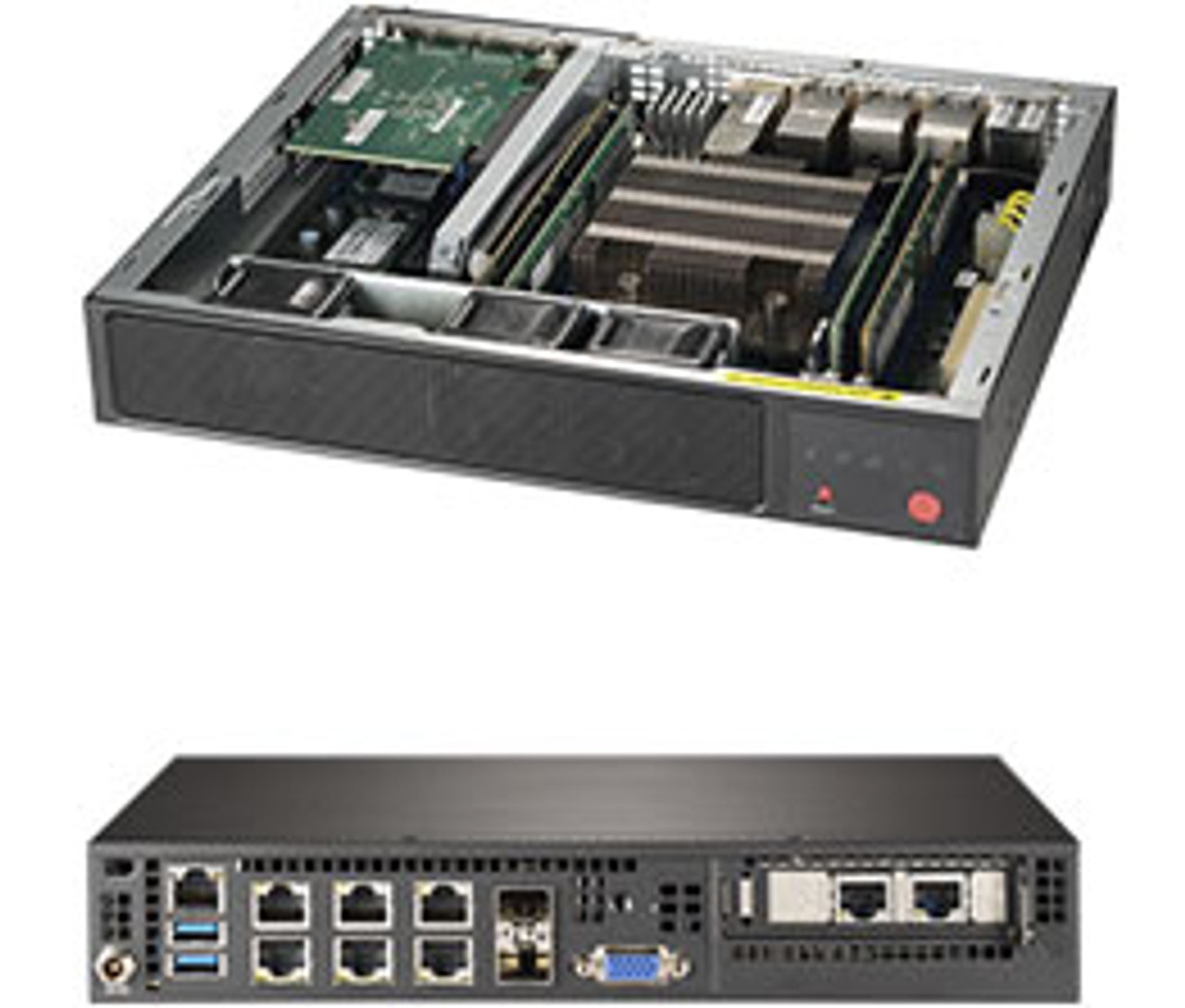 SYS-E300-9D-4CN8TP | Supermicro | SuperServer E300-9D-4CN8TP Intel SoC Black