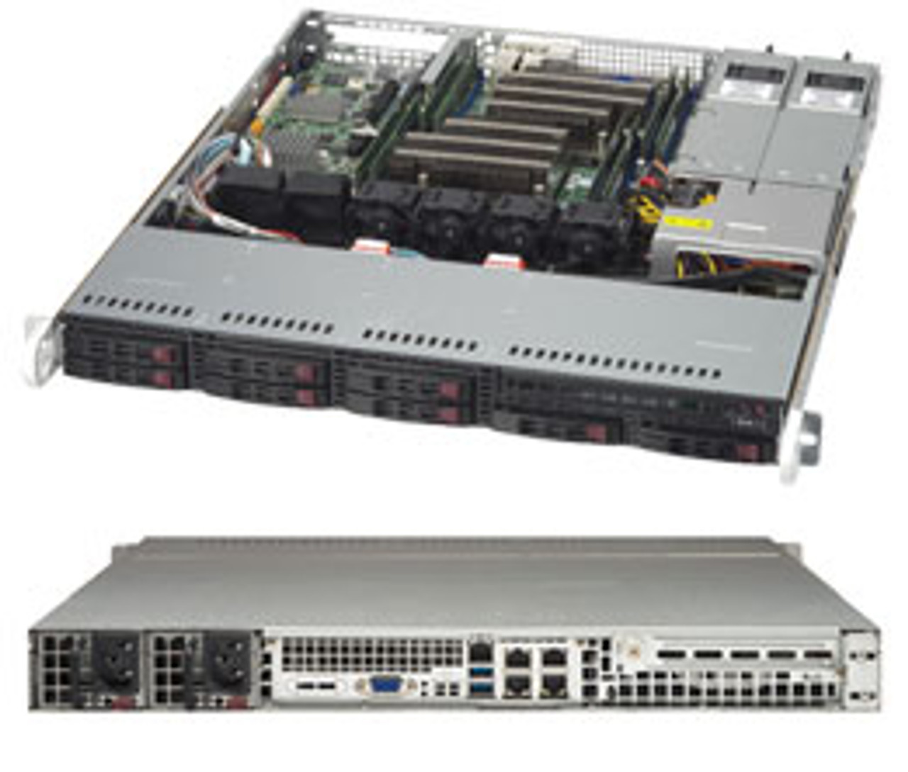 SYS-1028R-MCTR | Supermicro | server barebone Intel® C612 LGA 2011 (Socket R) Rack (1U) Aluminum, Black