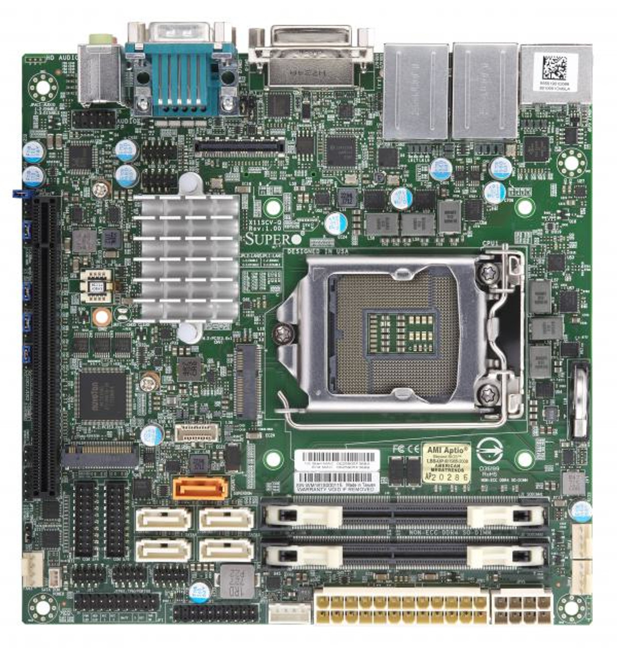 MBD-X11SCV-Q-O | Supermicro | X11SCV-Q LGA 1151 (Socket H4) Mini ITX Intel Q370