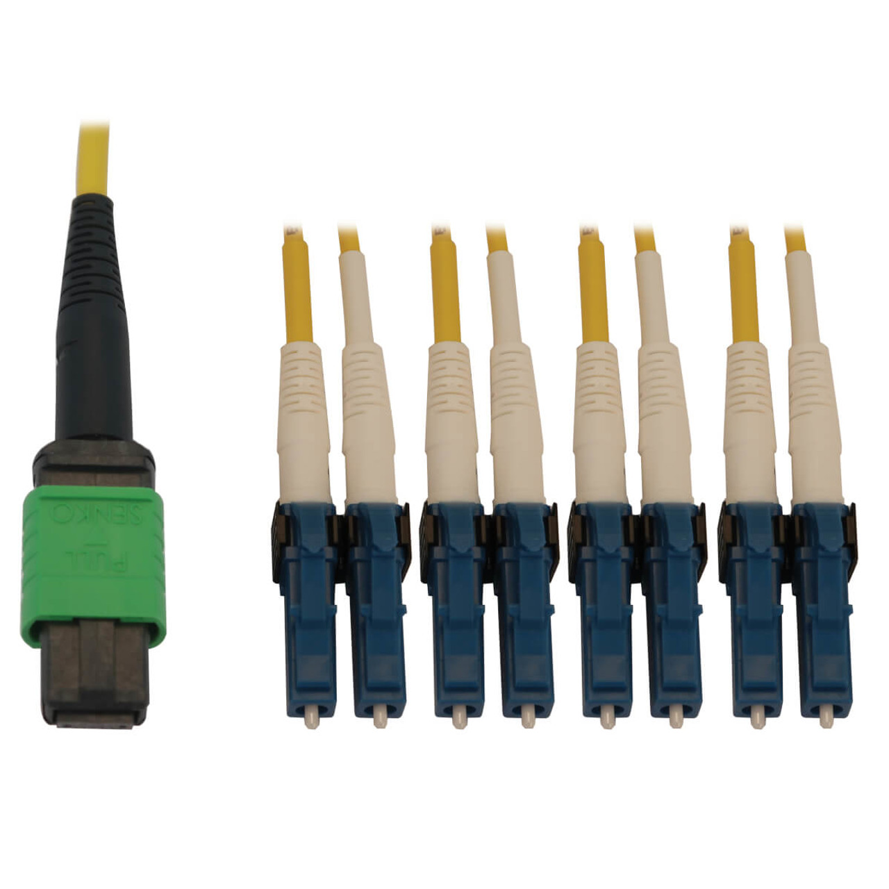 N390X-01M-8L-AP | Tripp Lite | fiber optic cable 39.4" (1 m) MPO/MTP 4x LC OFNR OS2 Black, Blue, Green, Yellow