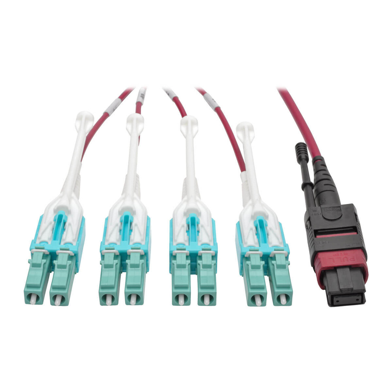 N845-01M-8L-MG | Tripp Lite | fiber optic cable 39.4" (1 m) MPO/MTP 8x LC OM4 Black, Magenta, Turquoise