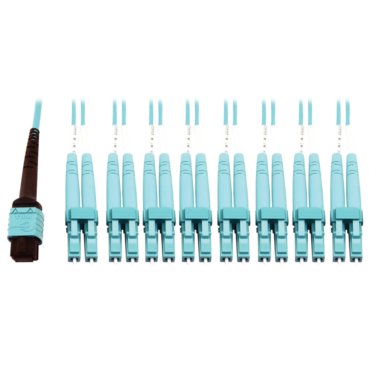 N846D-01M-24CAQ | Tripp Lite | fiber optic cable 39.4" (1 m) MTP 8x LC OFNP OM4 Aqua color