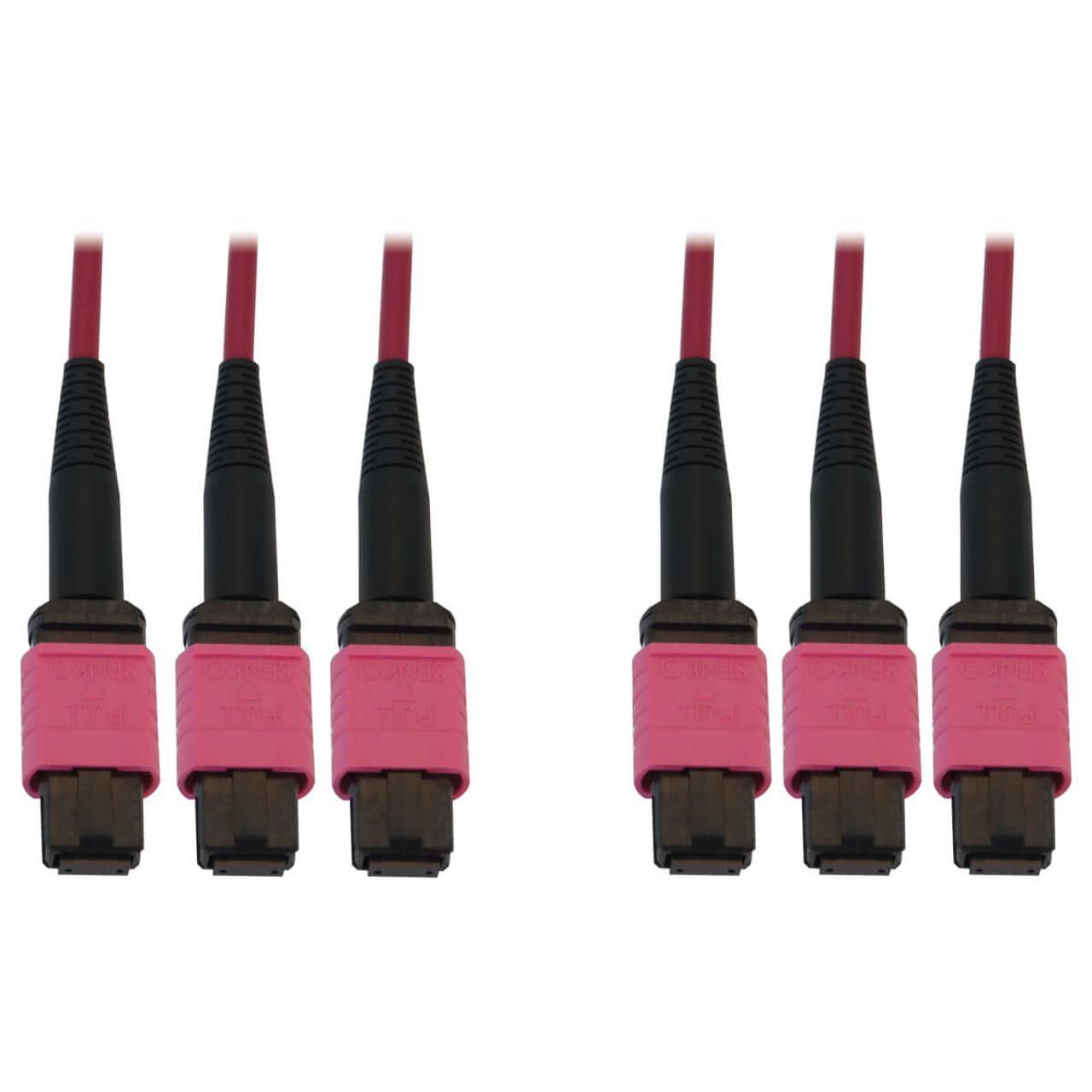 N858B-10M-3X8MG | Tripp Lite | fiber optic cable 393.7" (10 m) 3x MTP/MPO OFNR OM4 Black, Magenta