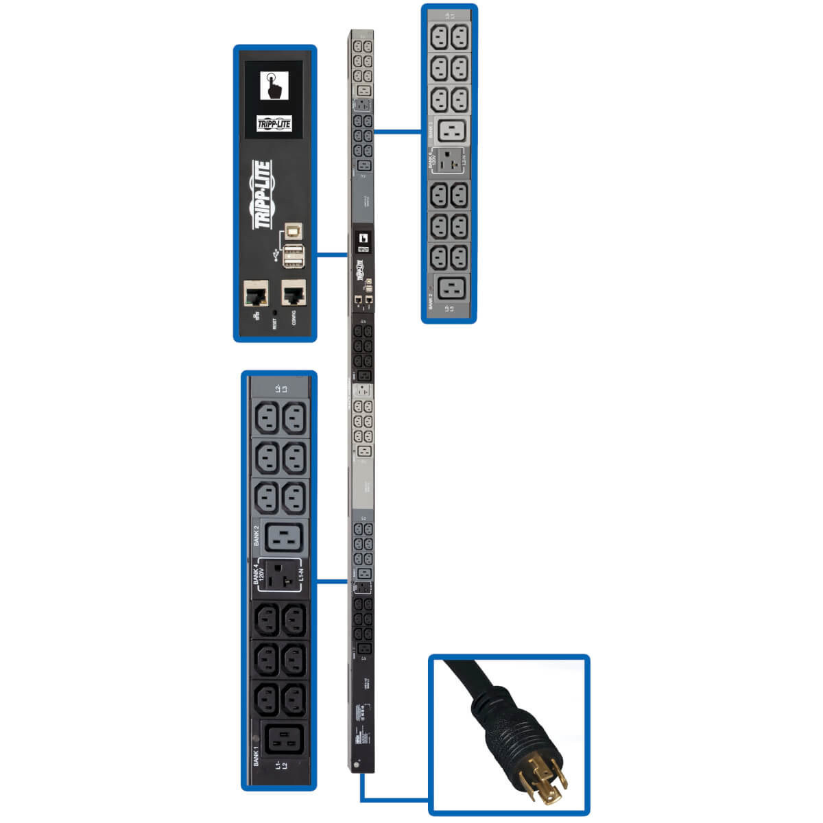 PDU3EVN6L2120 | Tripp Lite | power distribution unit (PDU) 45 AC outlet(s) 0U Black