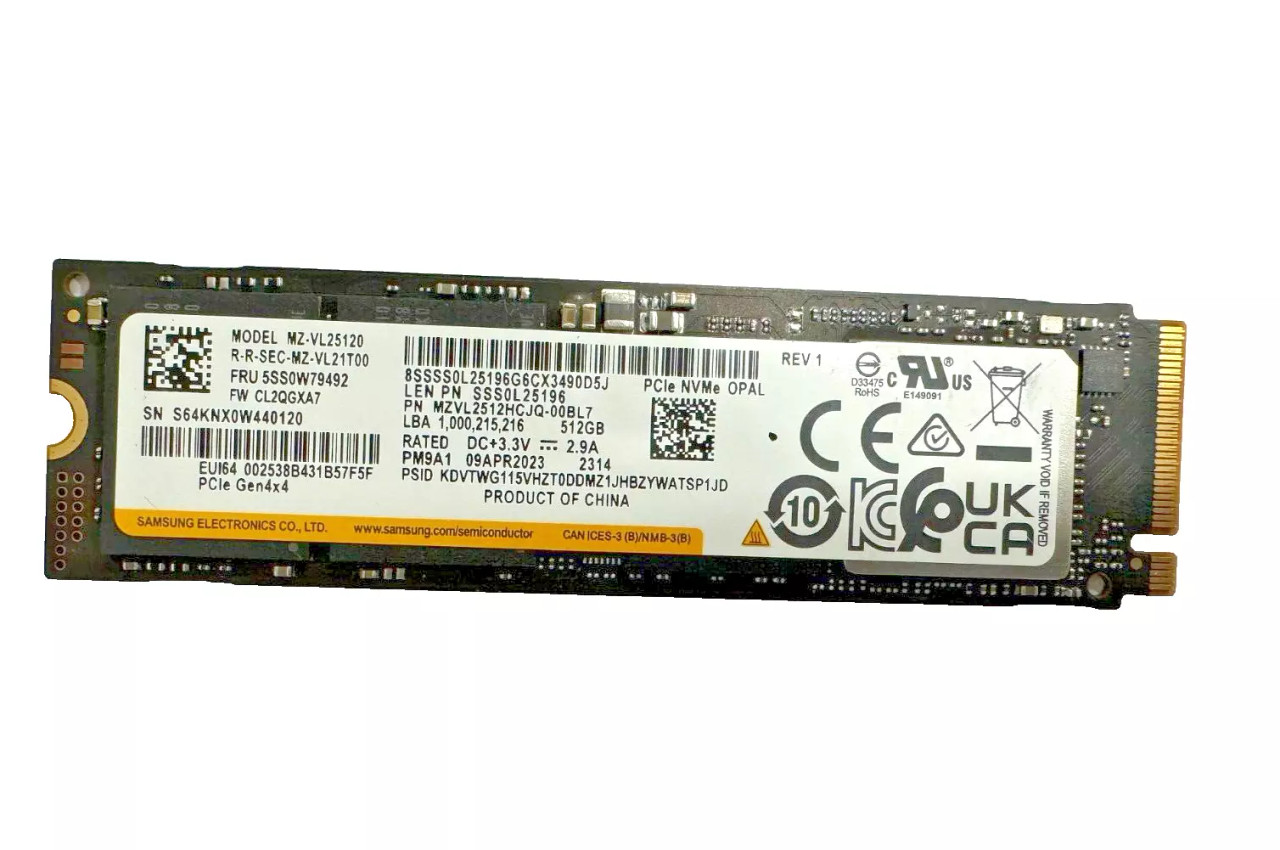 MZVL2512HCJQ-00BH1 | Samsung | M.2 NVMe 512GB SSD