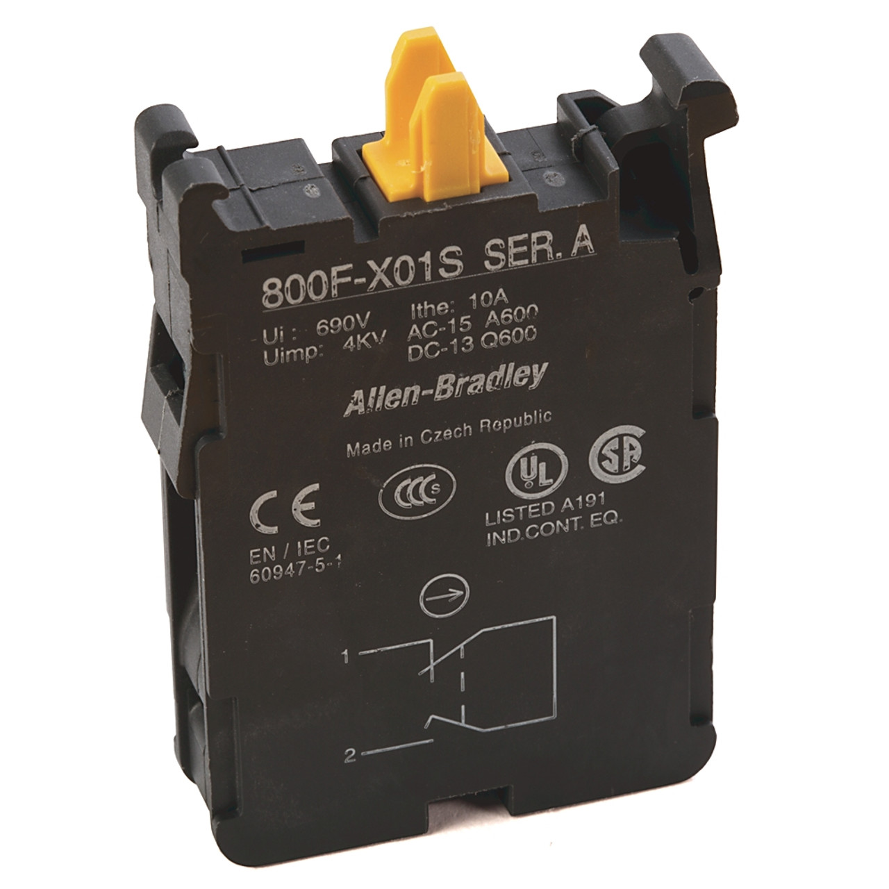 Allen Bradley 800F-X01 Latchmount Screw Contact Block for industrial control panels
