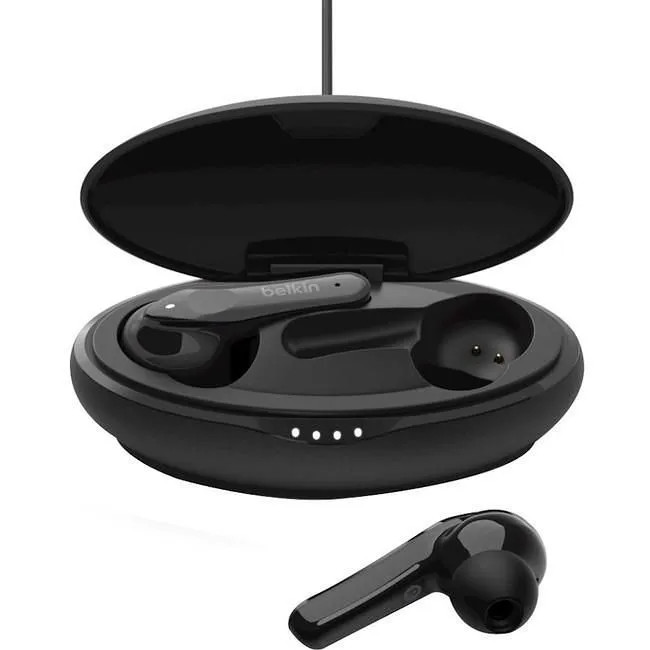 Belkin SoundForm Move True Wireless Earbuds in Black-Grey - PAC001btBK-GR - Earbuds for On-the-Go Listening