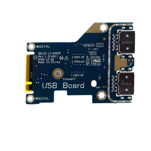 Dell G Series G15 5510 5511 GDL55 USB Board LS-K663P 8Y03W - Replacement USB board for G Series laptops