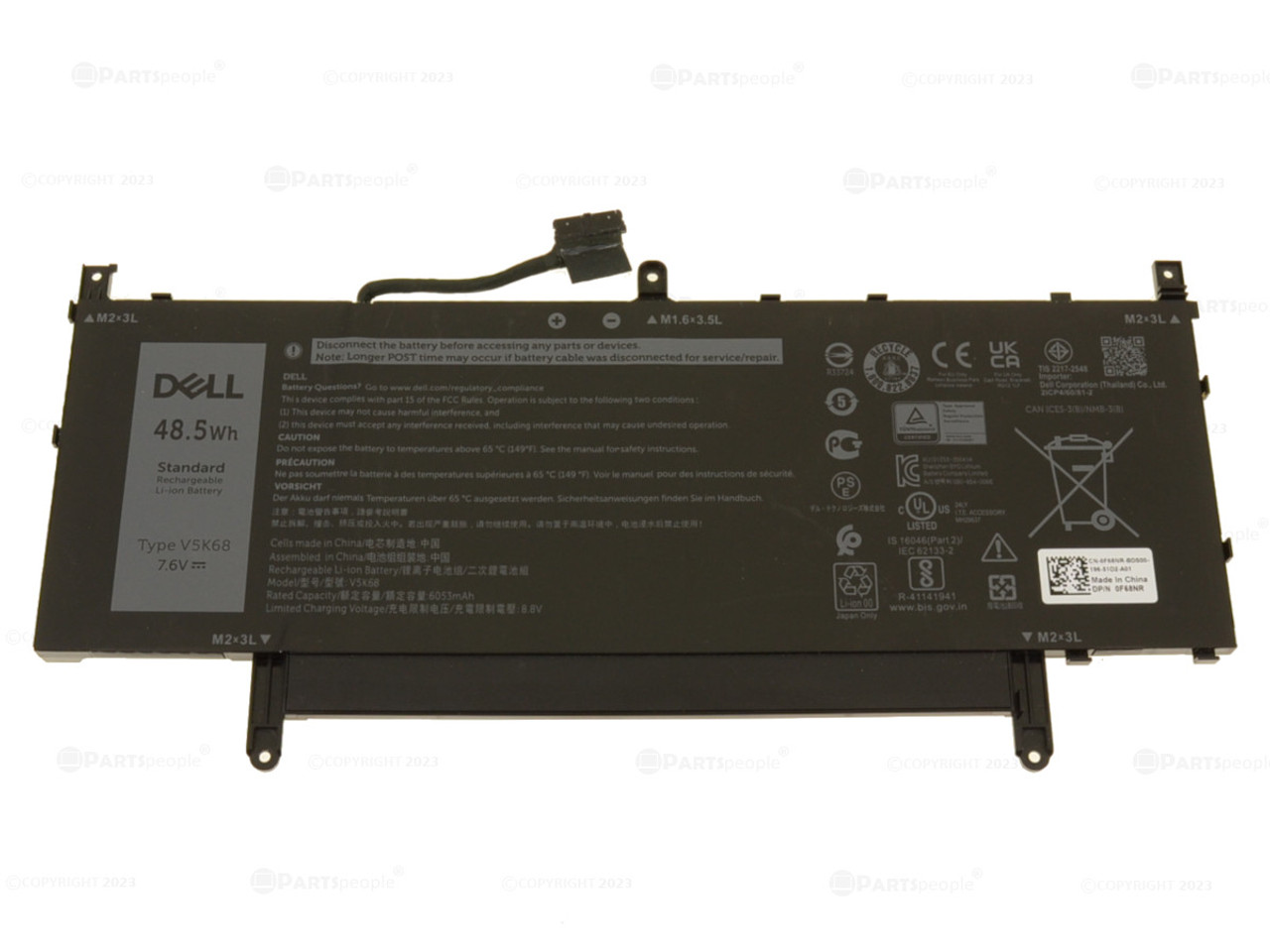 Dell Latitude 15 9510 9520 2 in 1 Laptop Battery F68NR for V5K68
