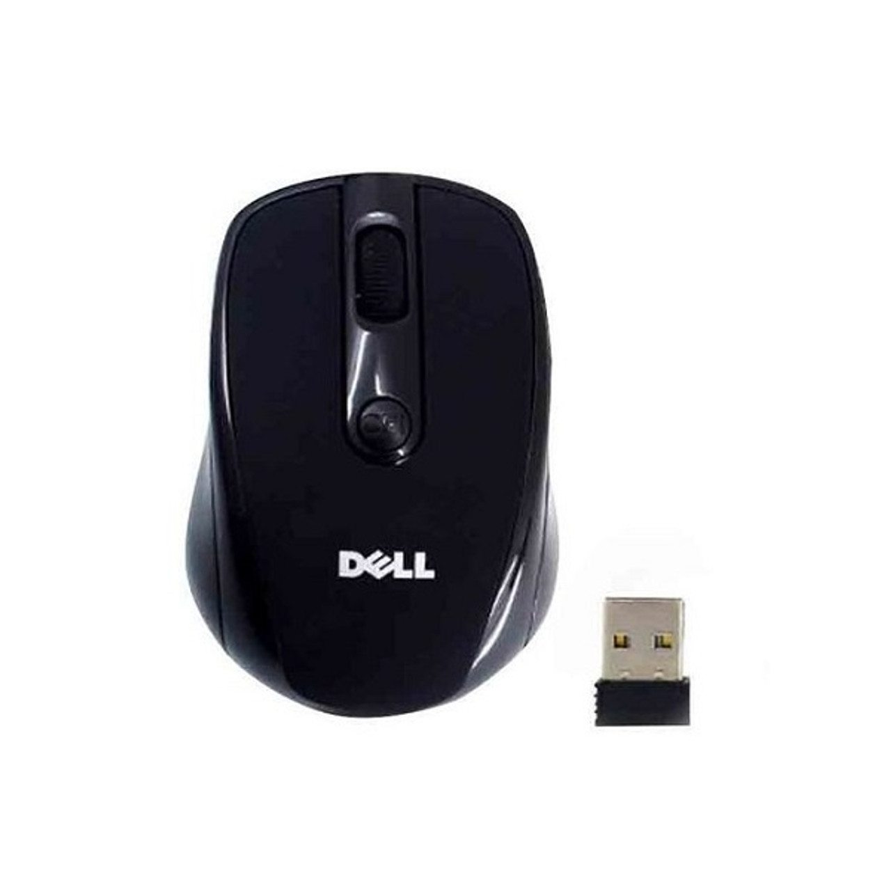 Dell 3-Button Wireless Optical Scroll Mouse K094T for smooth scrolling and wireless convenience Dell 3-Button Wireless Optical Scroll Mouse K094T for smooth scrolling and wireless convenience
