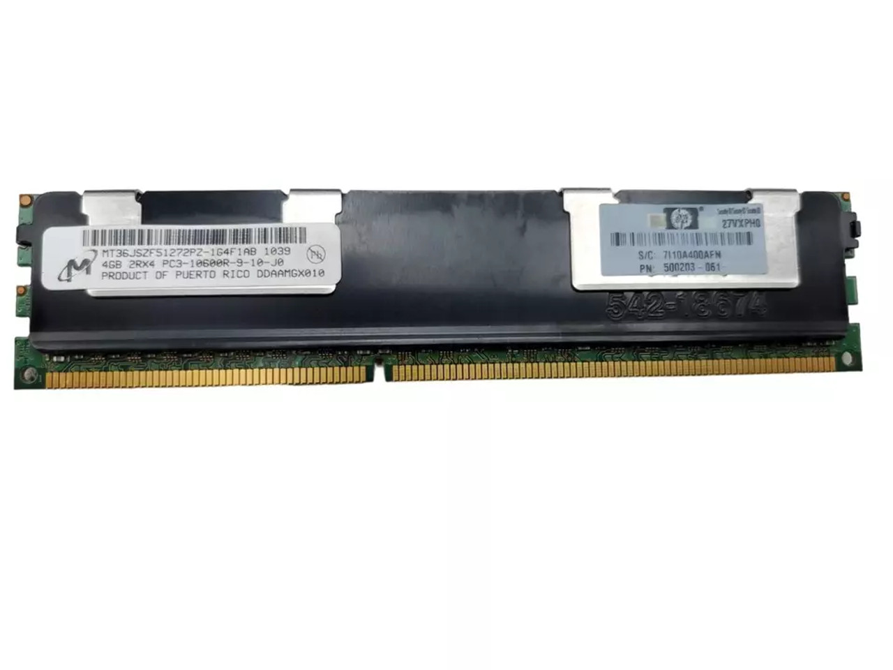 Dell Micron PC3-8500R 2Rx4 4GB Memory RAM for MT36JSZF51272PZ Servers